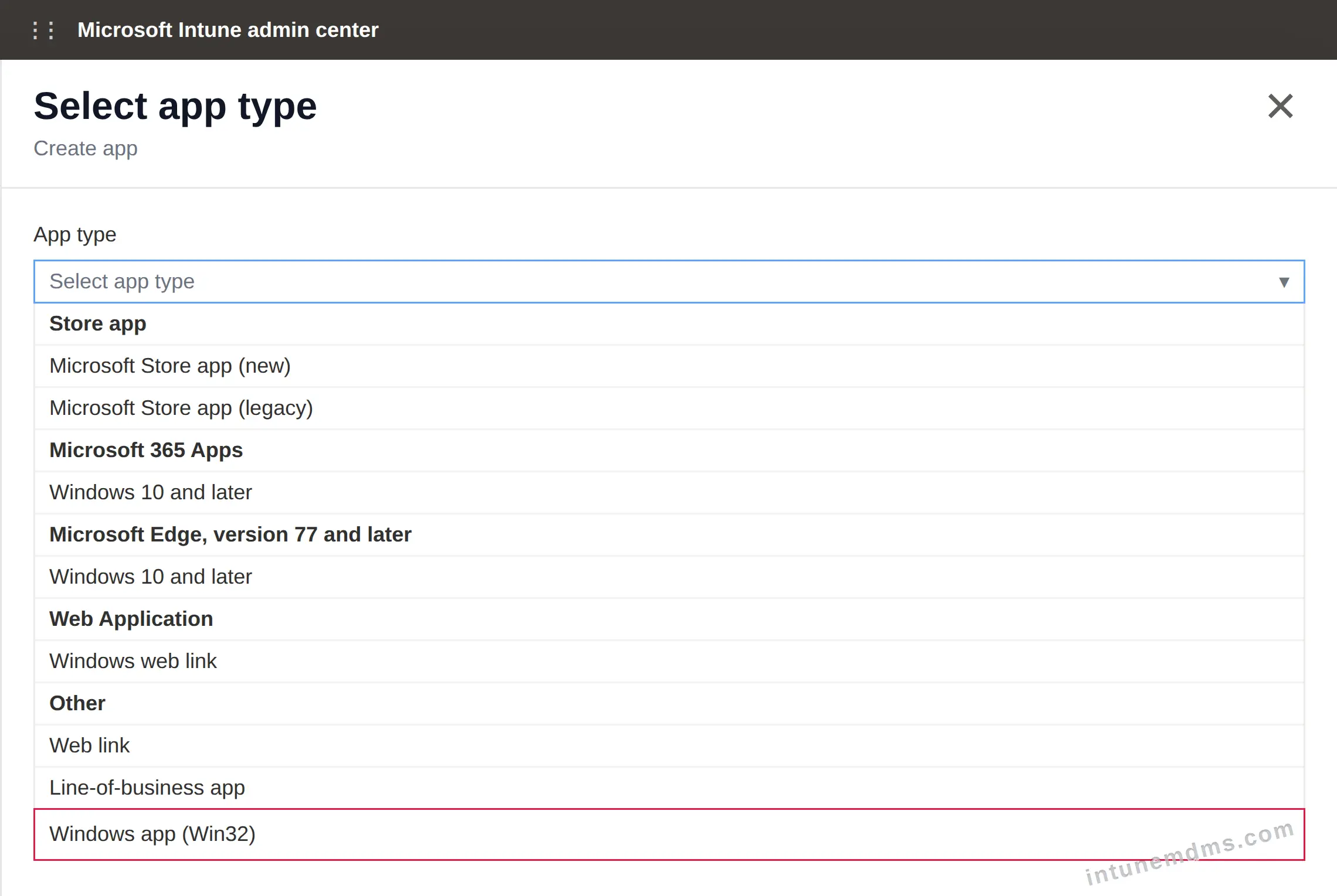 intunemdms-generated-selecttype