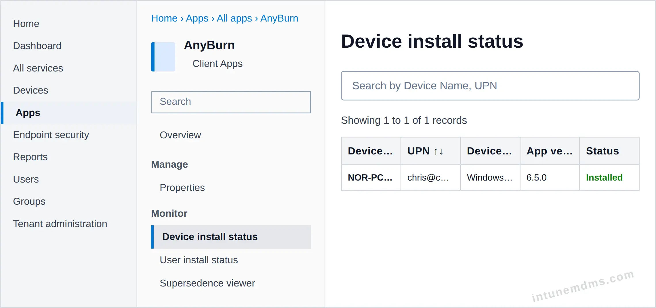 intunemdms-generated-tracking-device