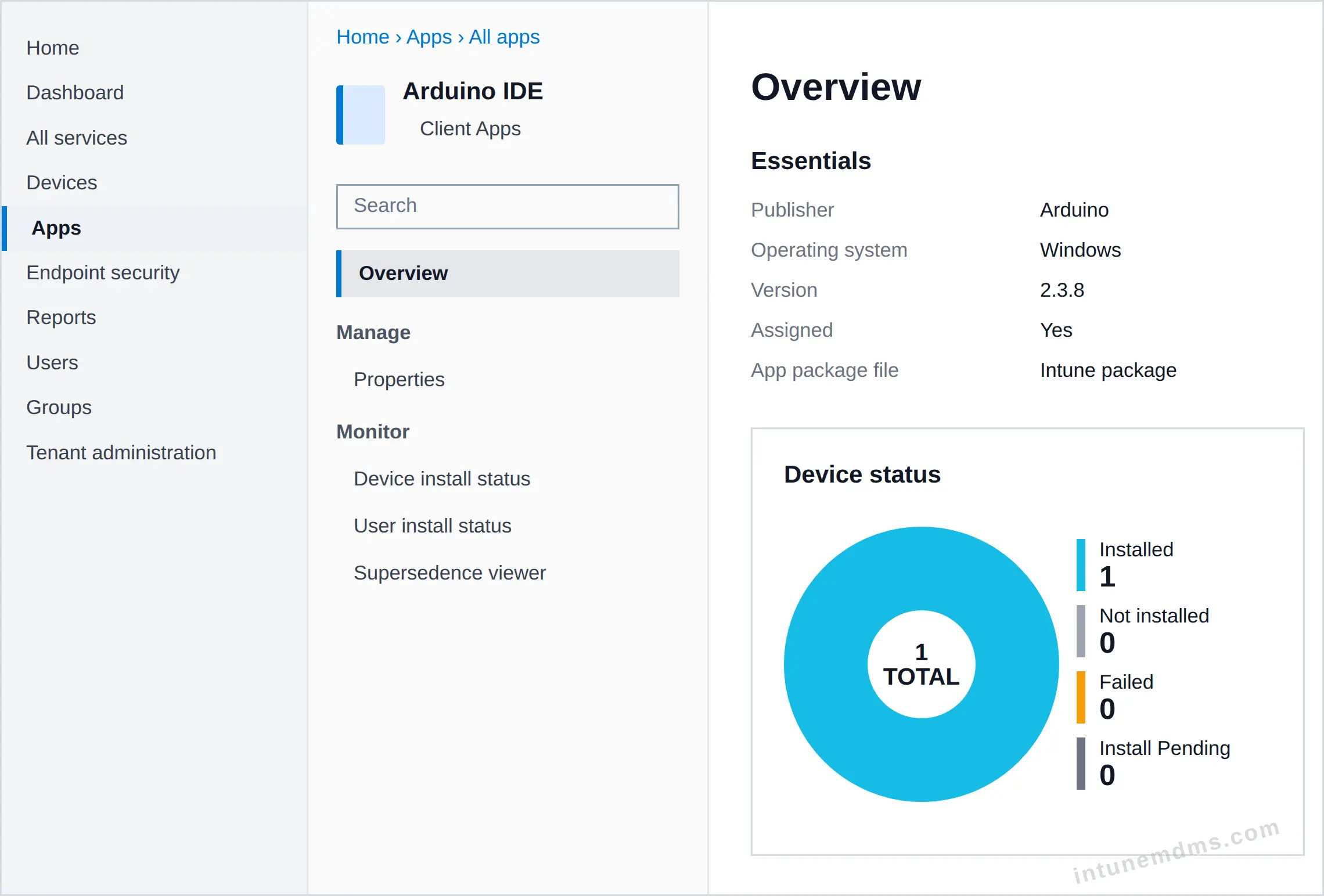 intunemdms-generated-tracking-overview