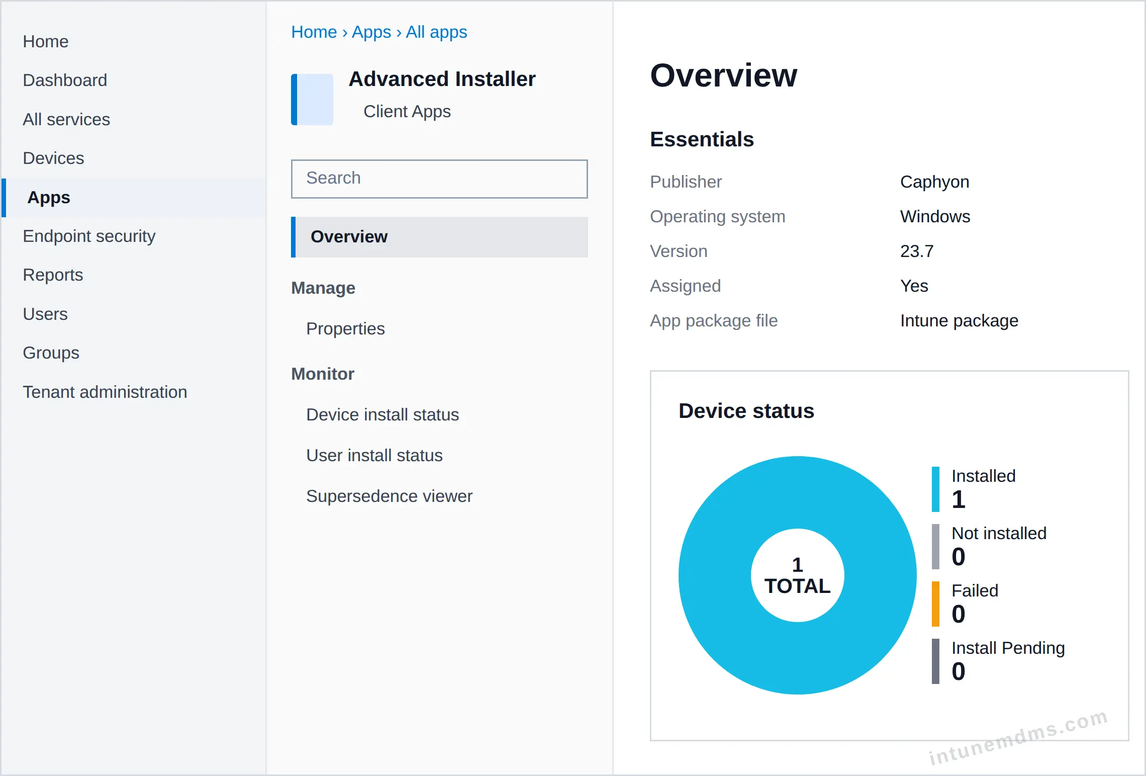 intunemdms-generated-tracking-overview
