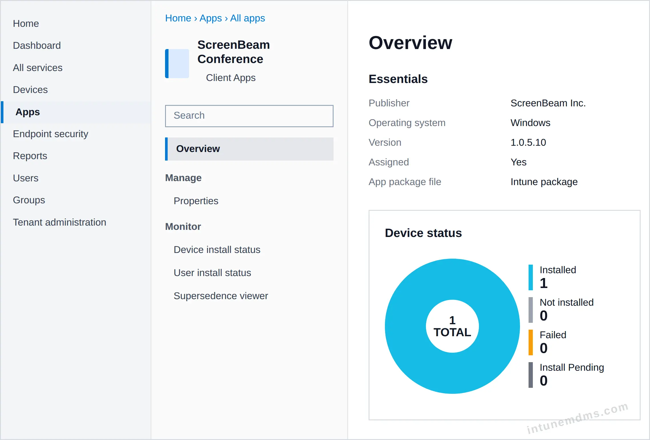 intunemdms-generated-tracking-overview