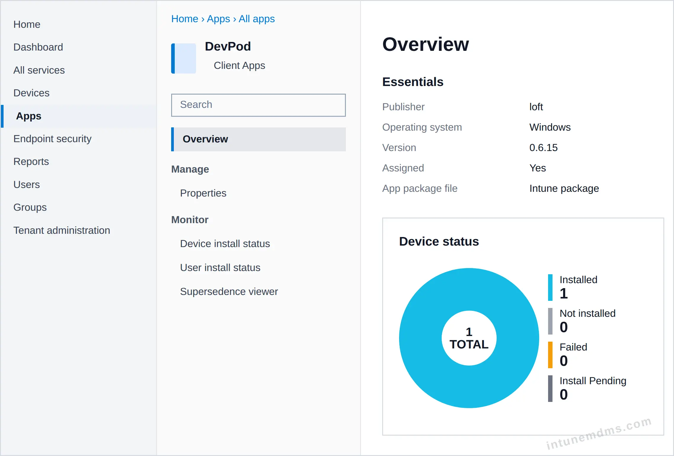 intunemdms-generated-tracking-overview