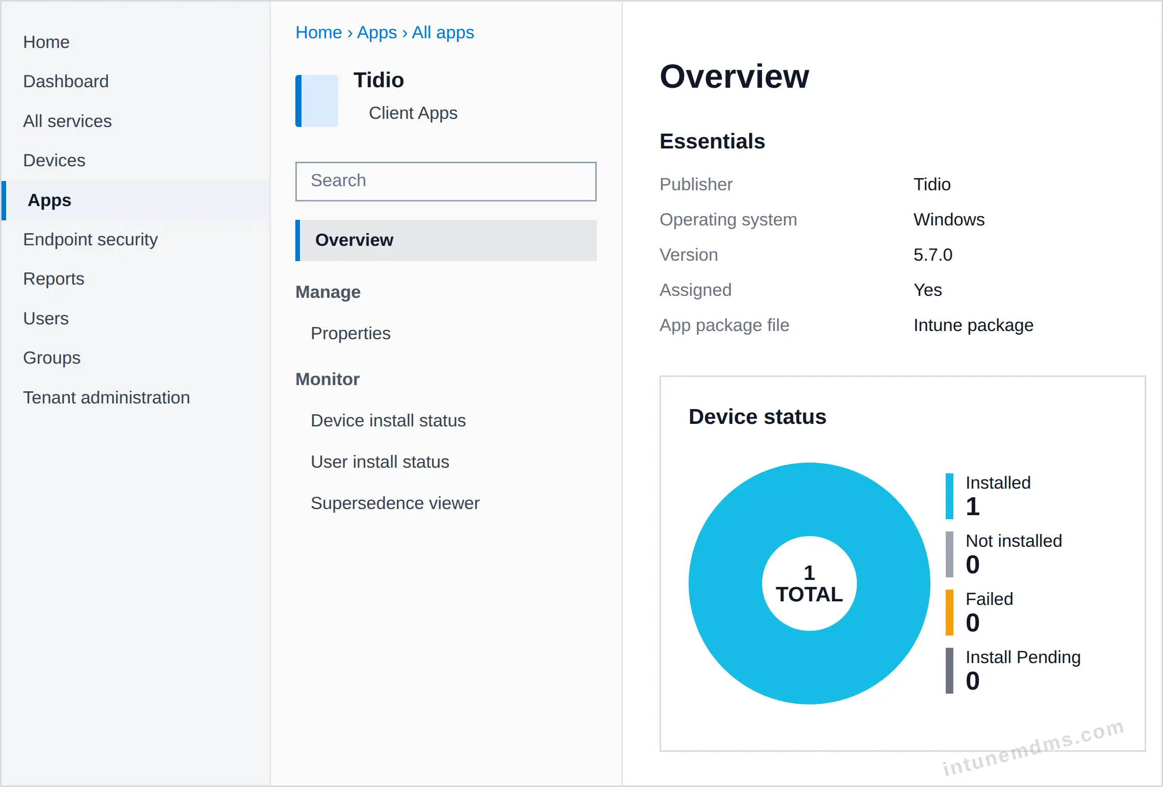 intunemdms-generated-tracking-overview