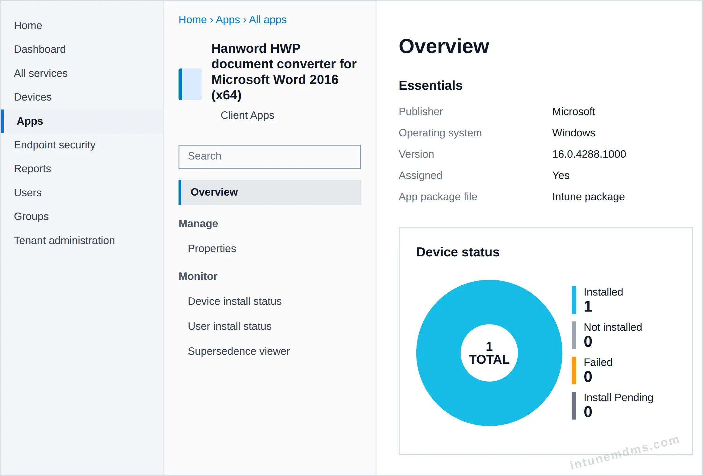 intunemdms-generated-tracking-overview