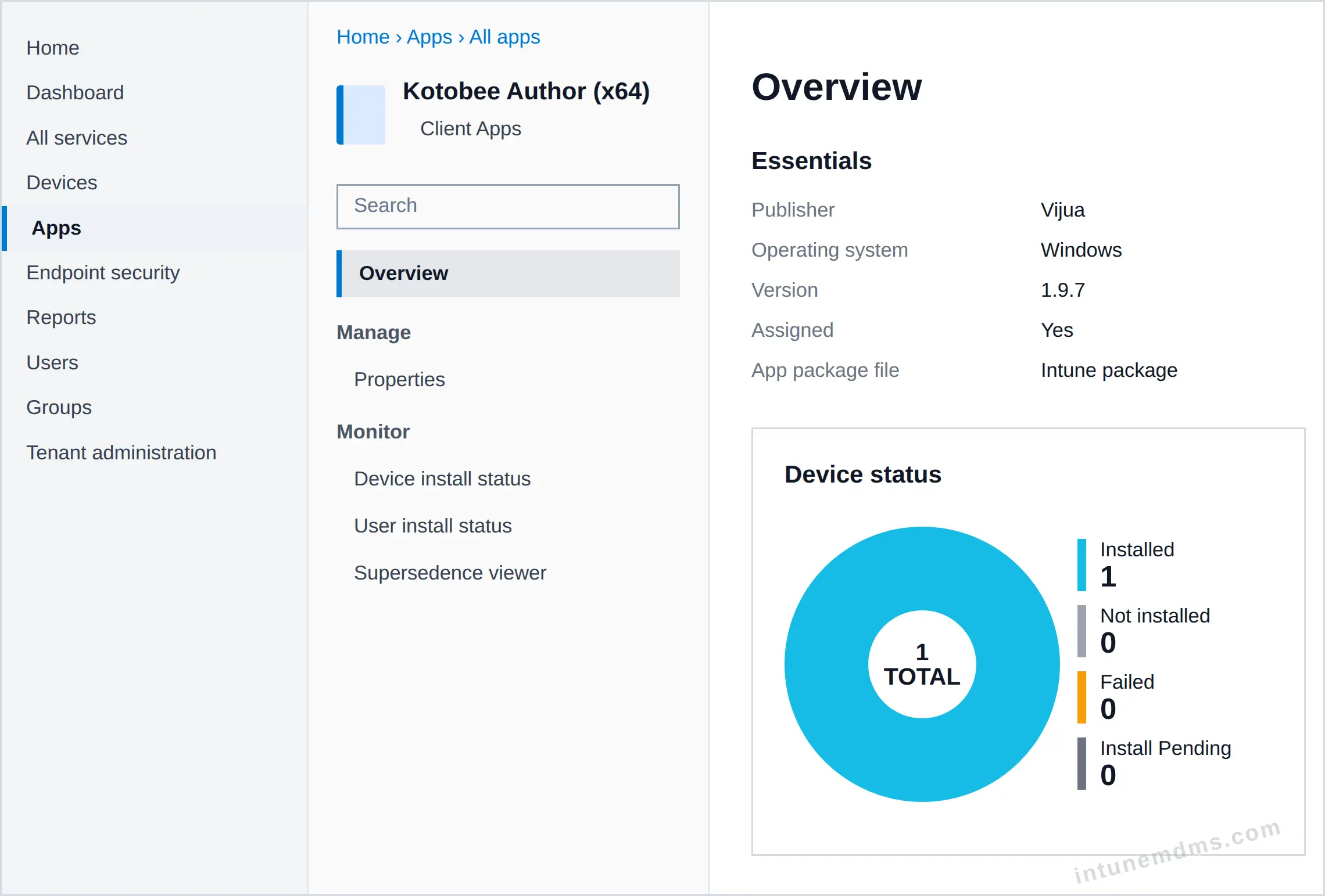 intunemdms-generated-tracking-overview