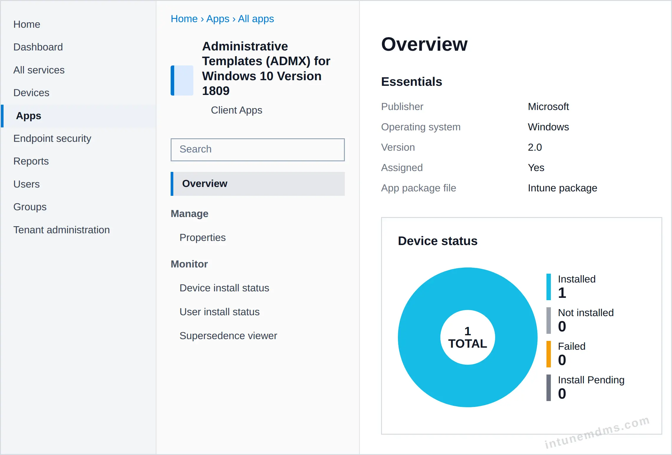 intunemdms-generated-tracking-overview