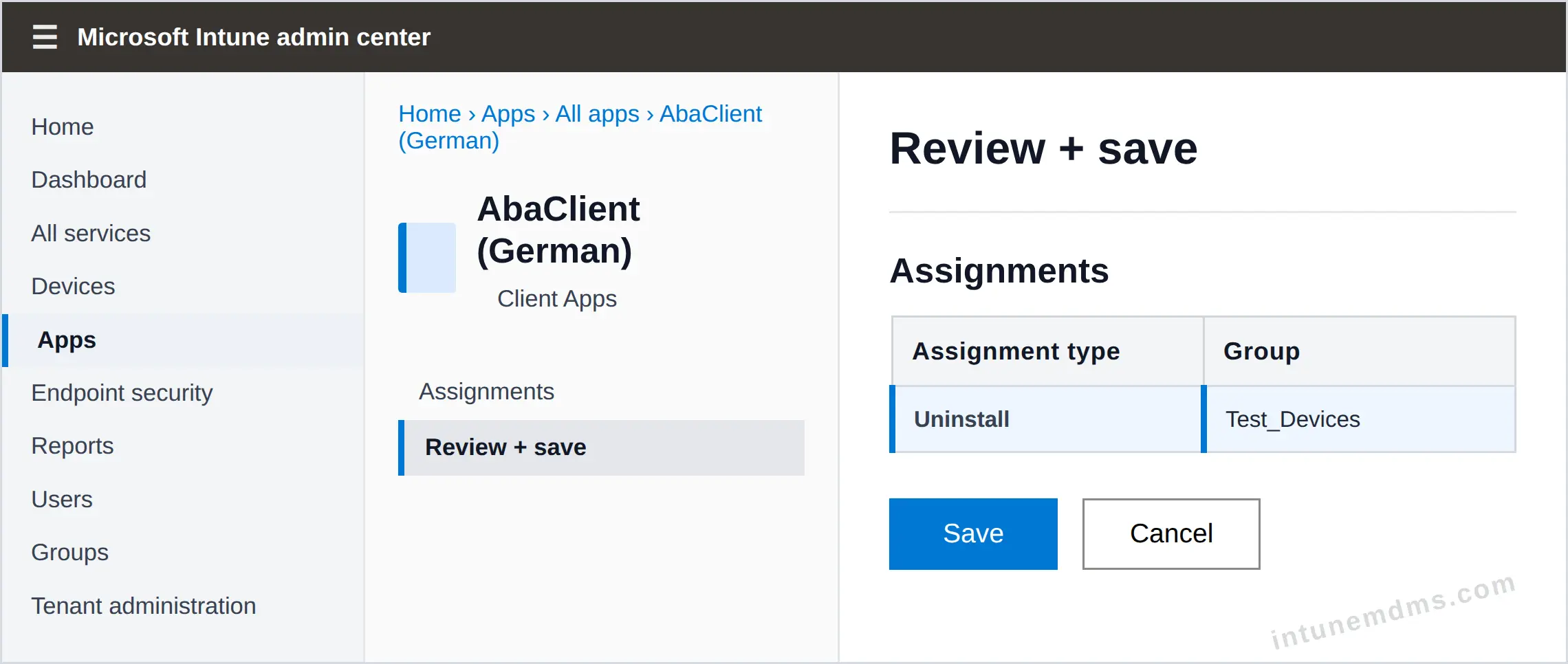 intunemdms-generated-uninstall-review