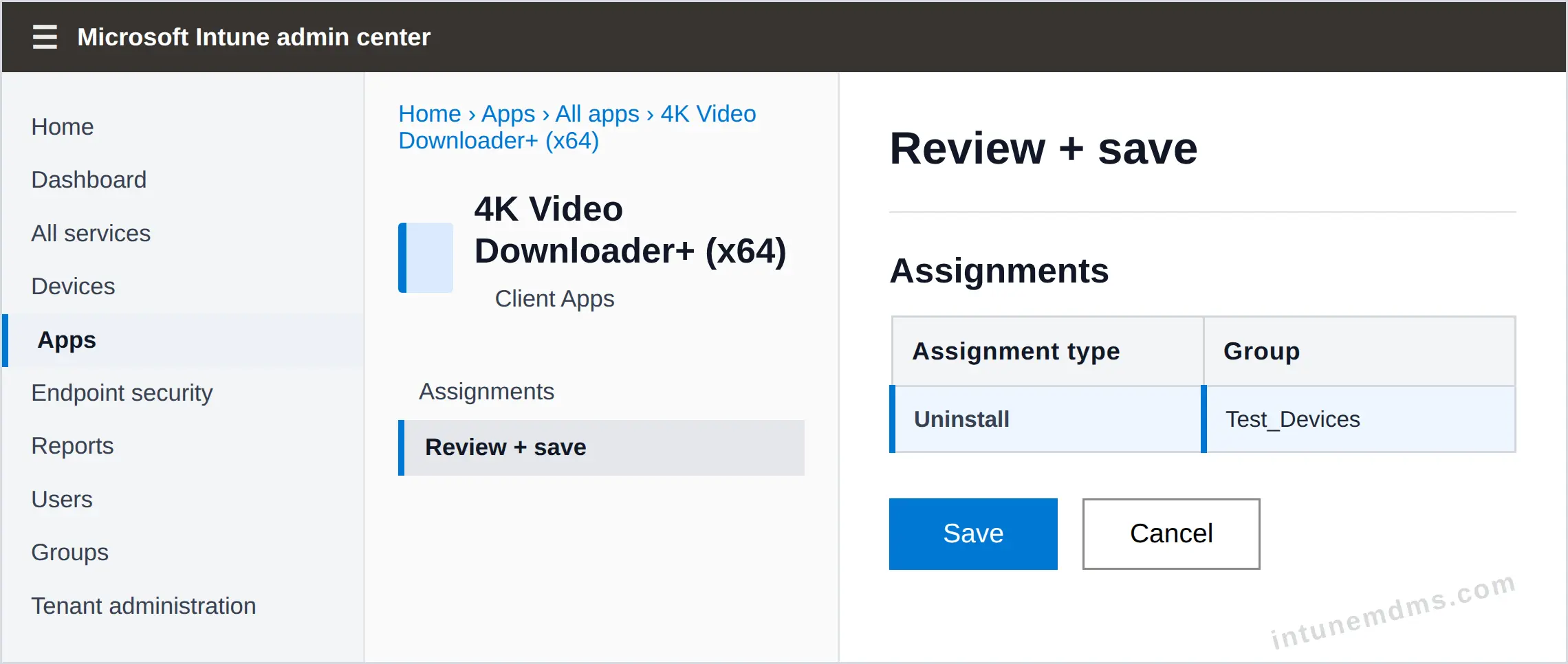 intunemdms-generated-uninstall-review