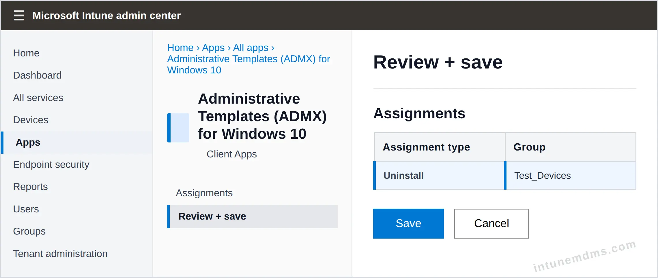 intunemdms-generated-uninstall-review