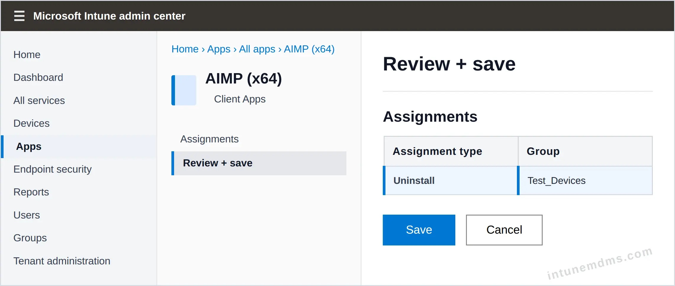 intunemdms-generated-uninstall-review