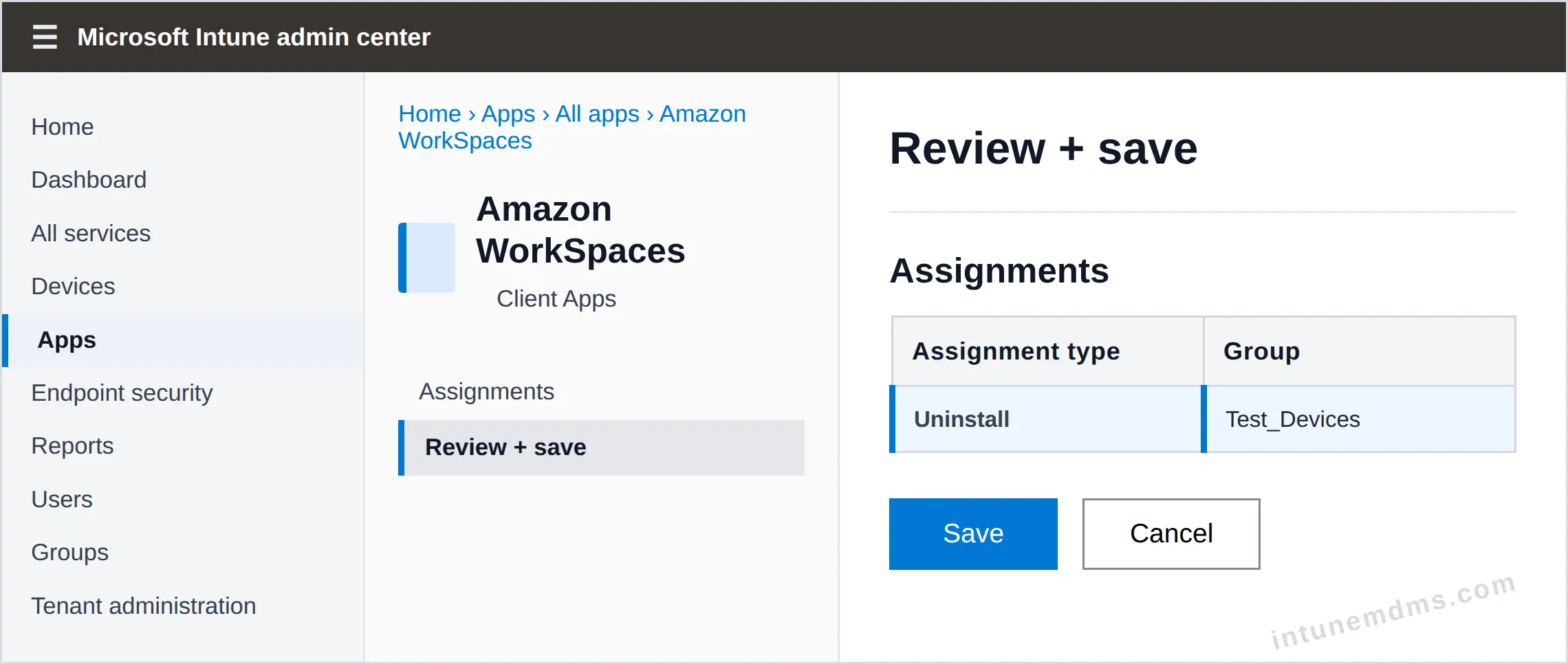 intunemdms-generated-uninstall-review