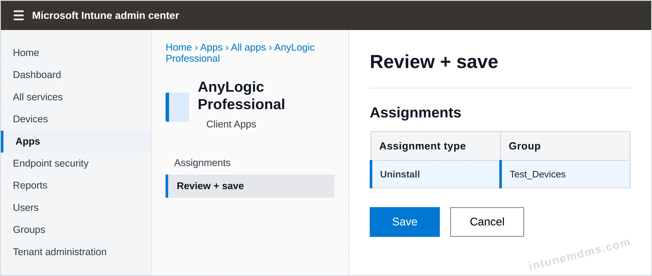 intunemdms-generated-uninstall-review