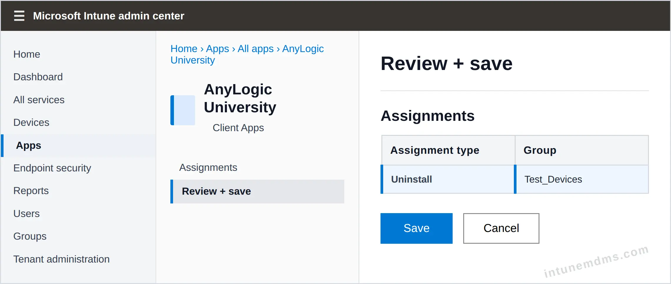 intunemdms-generated-uninstall-review