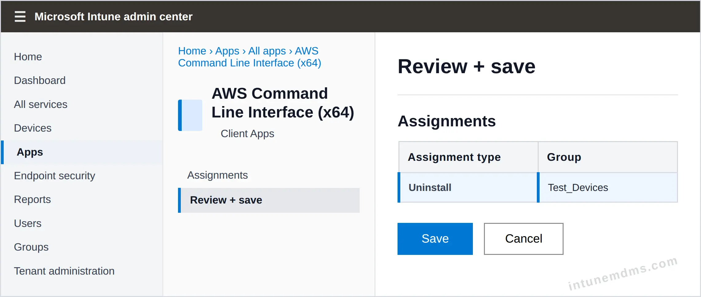 intunemdms-generated-uninstall-review
