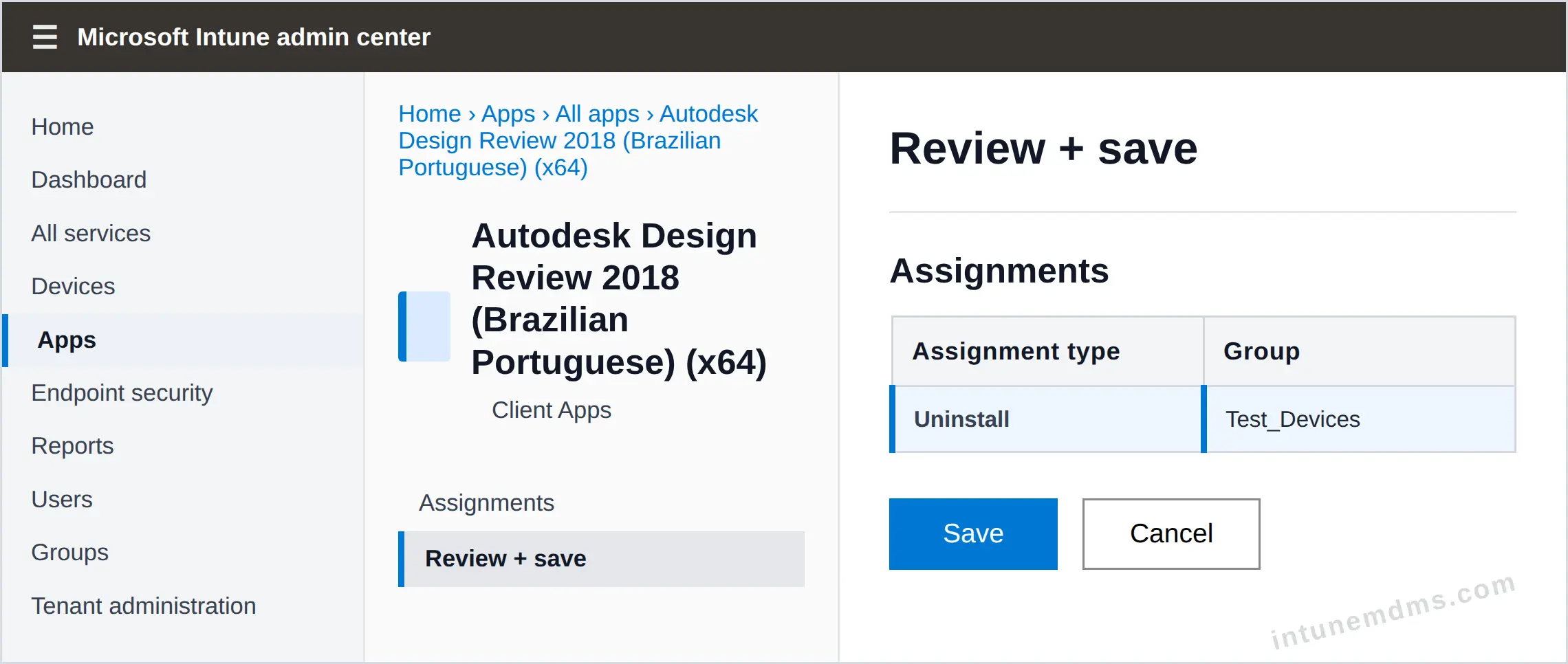 intunemdms-generated-uninstall-review