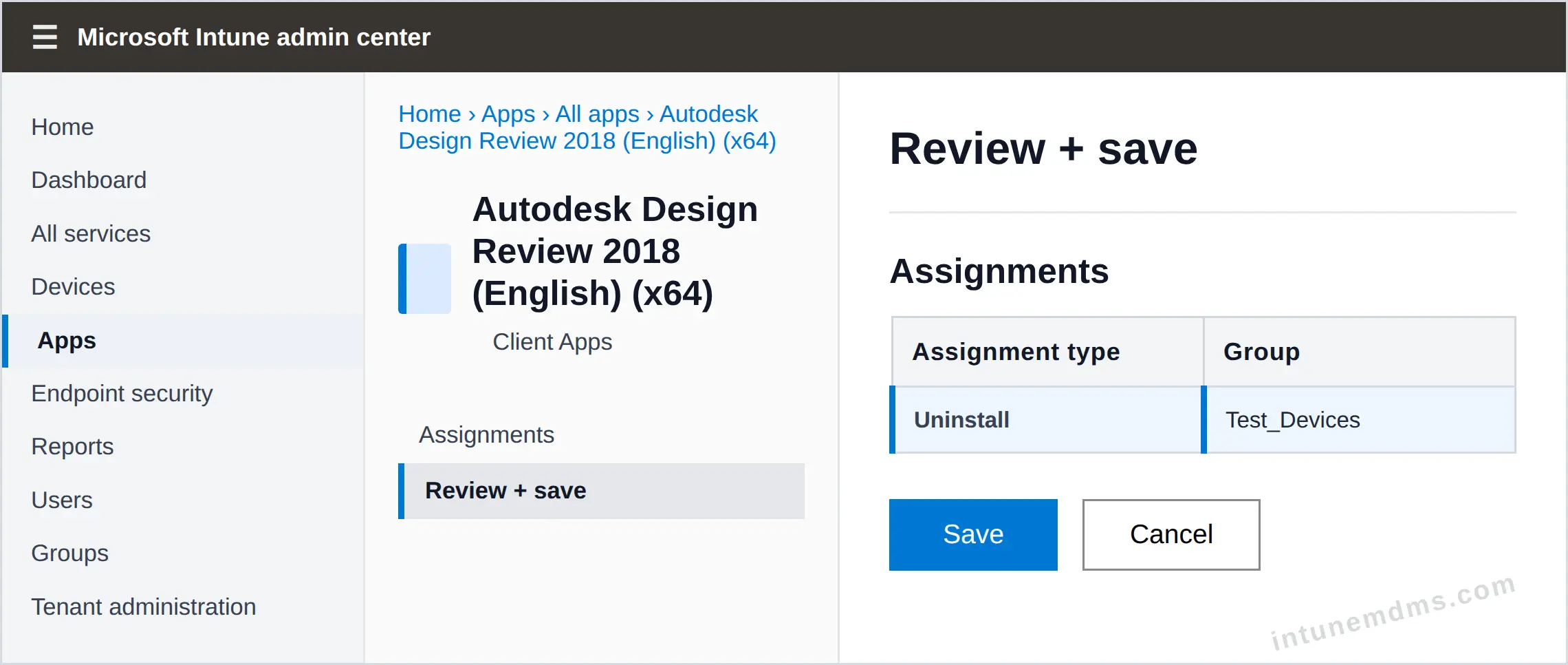 intunemdms-generated-uninstall-review