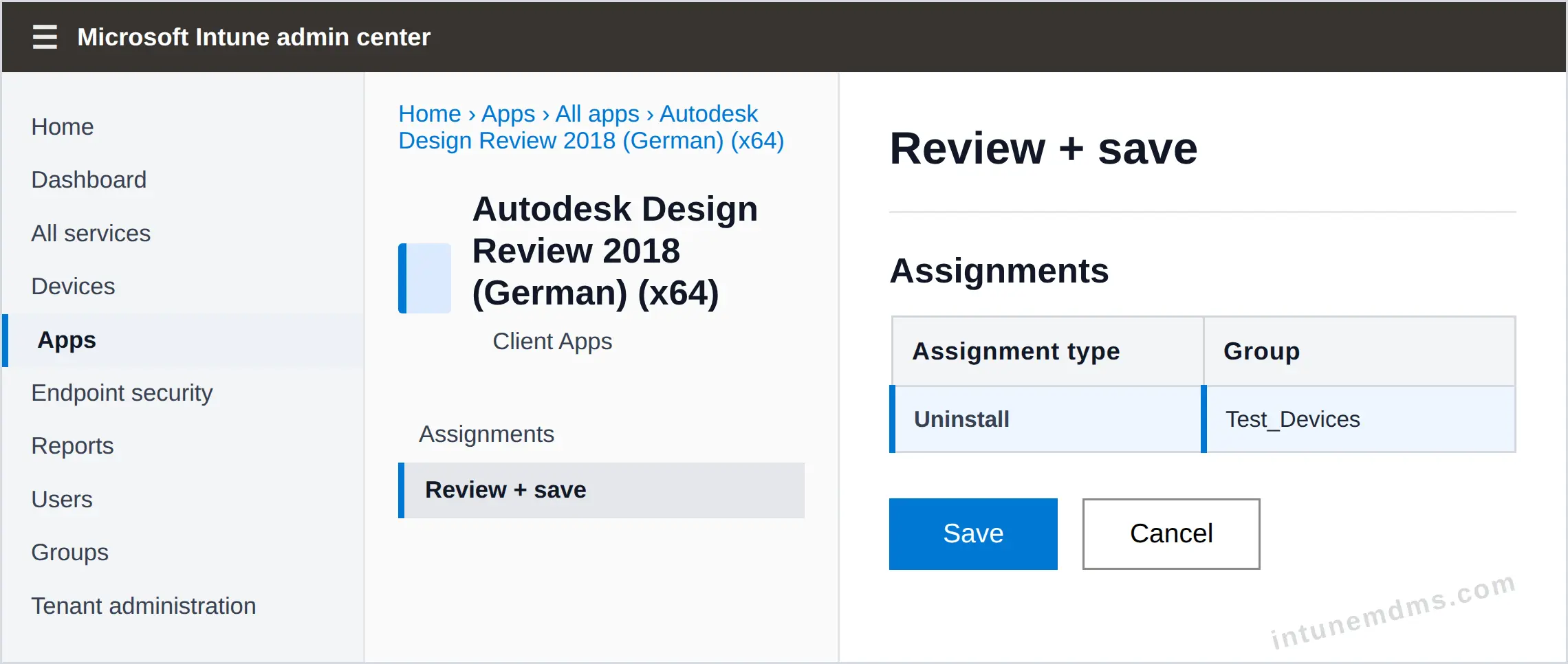intunemdms-generated-uninstall-review