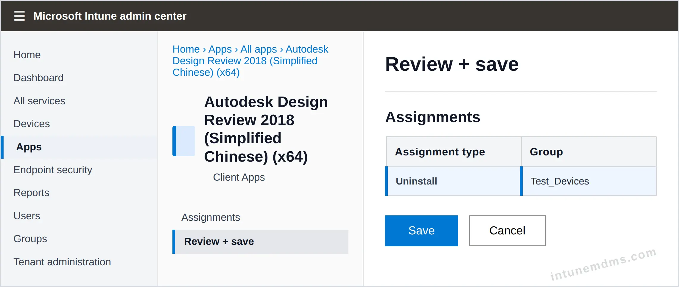 intunemdms-generated-uninstall-review