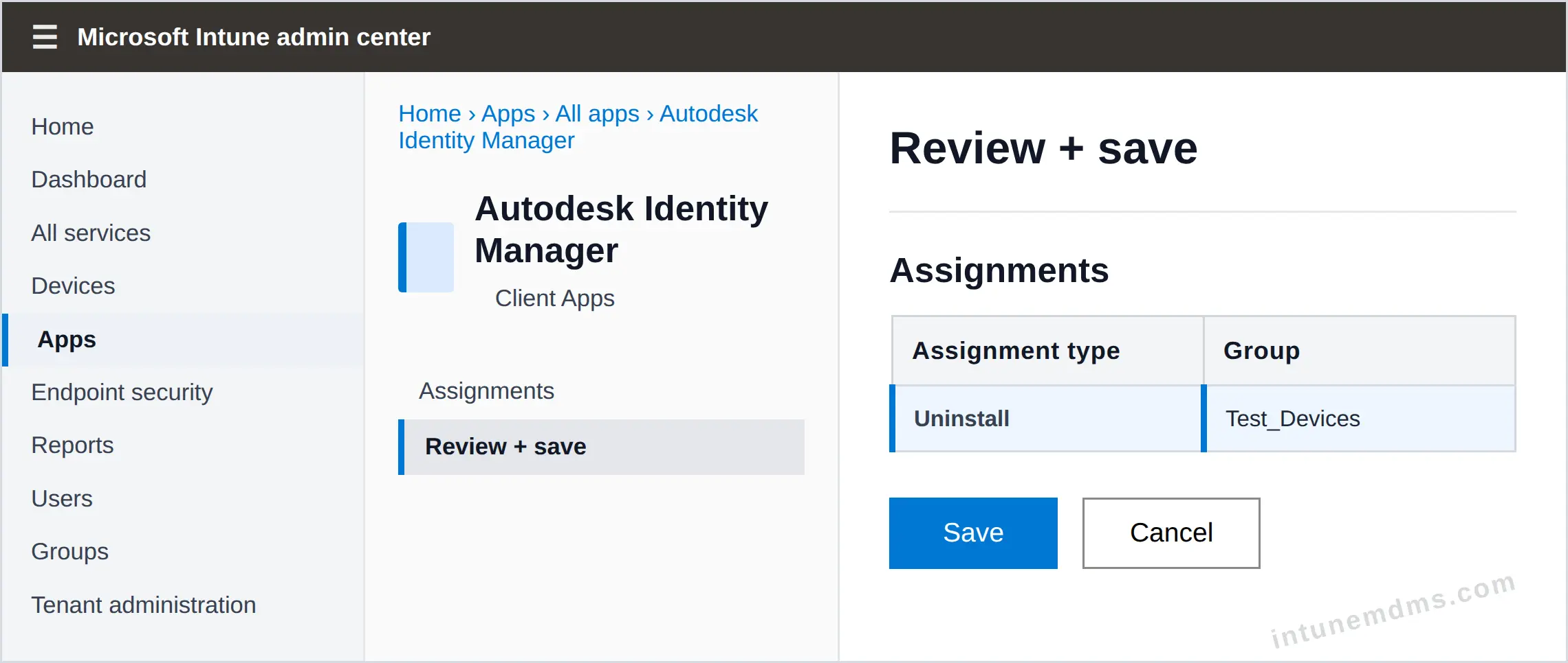 intunemdms-generated-uninstall-review