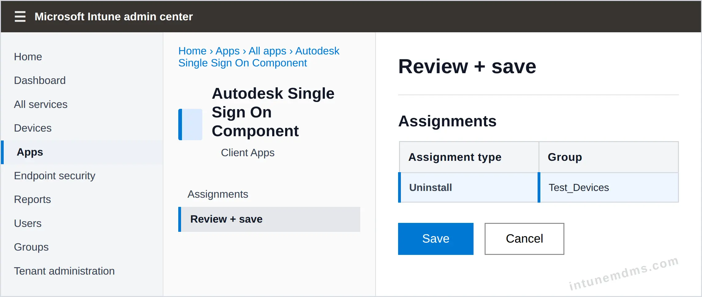 intunemdms-generated-uninstall-review