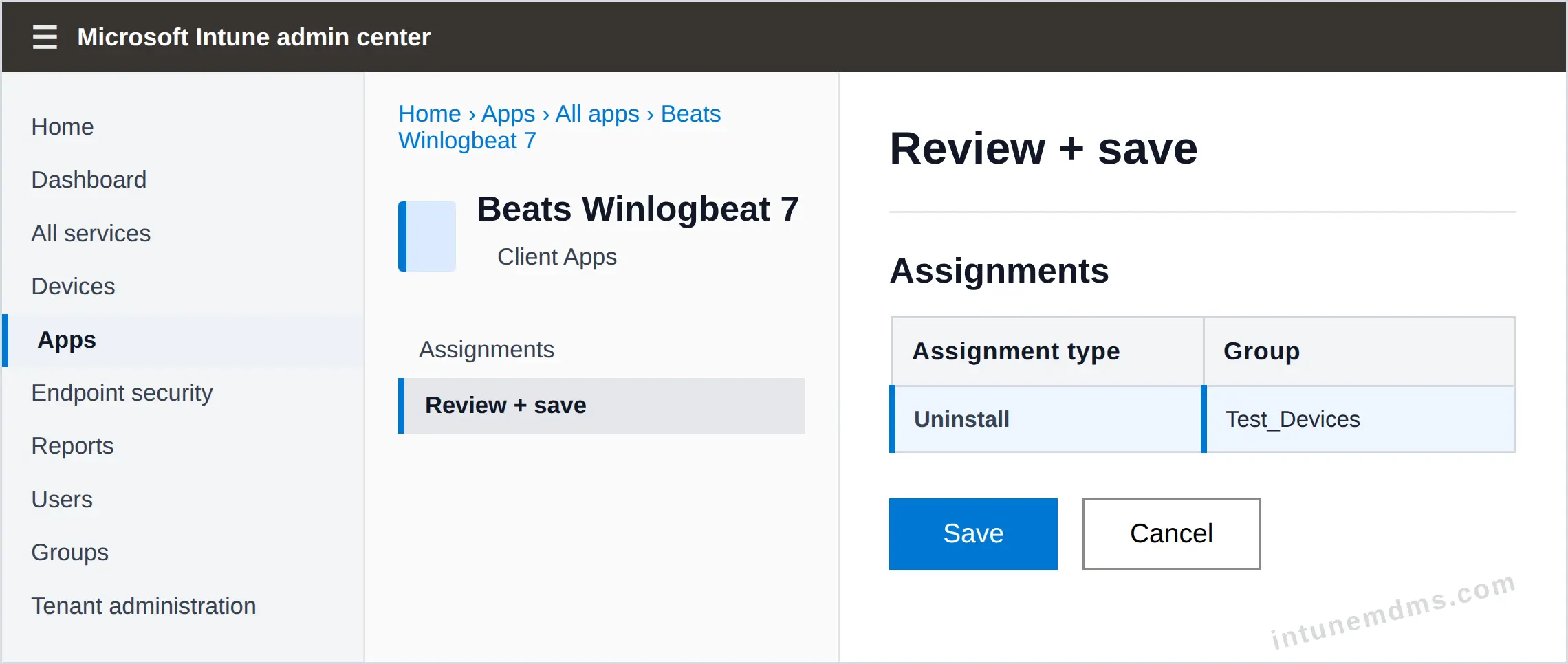 intunemdms-generated-uninstall-review