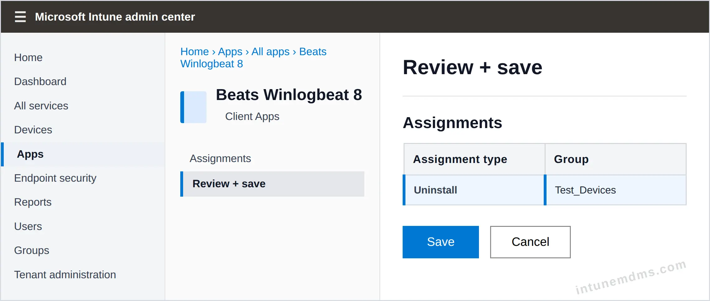 intunemdms-generated-uninstall-review