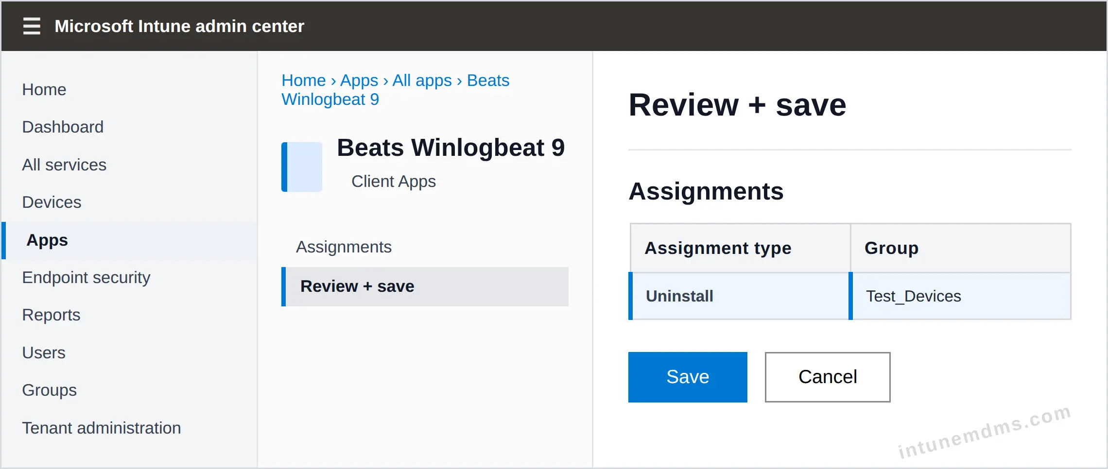 intunemdms-generated-uninstall-review