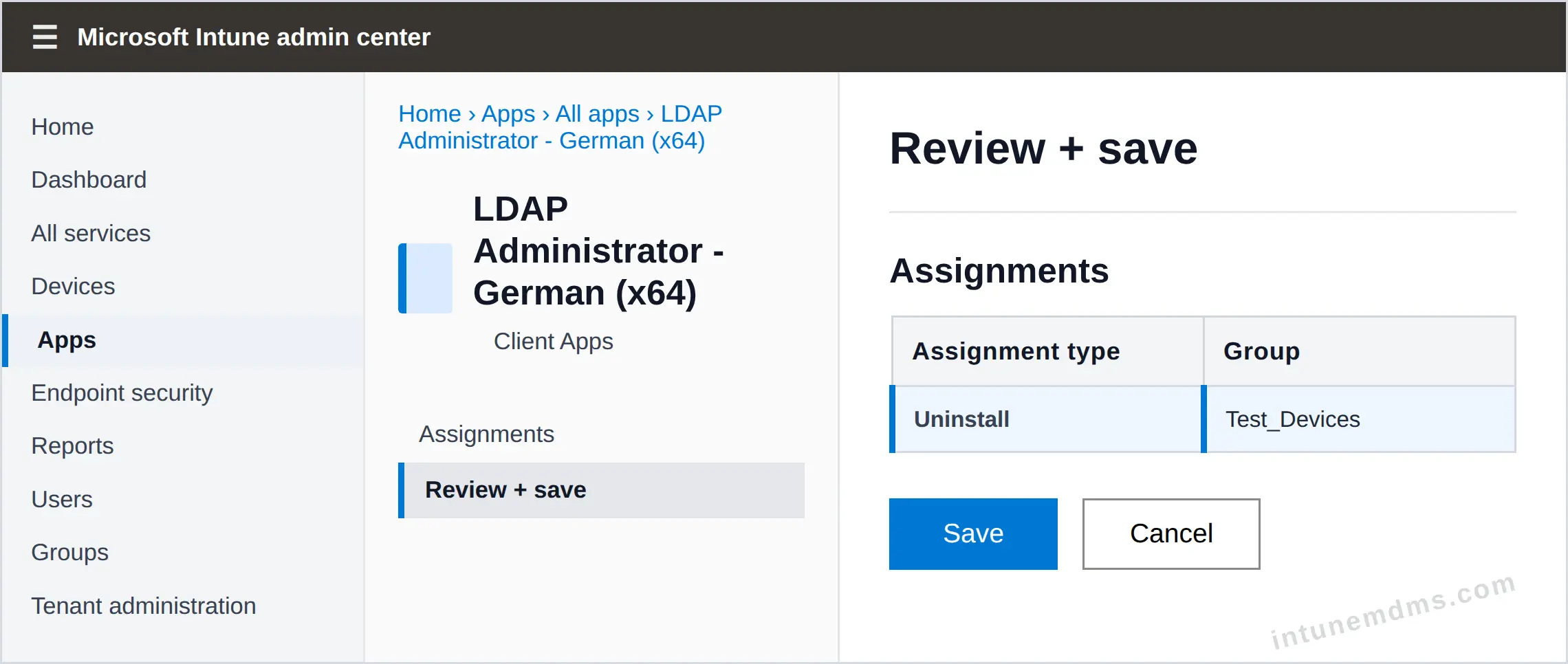 intunemdms-generated-uninstall-review
