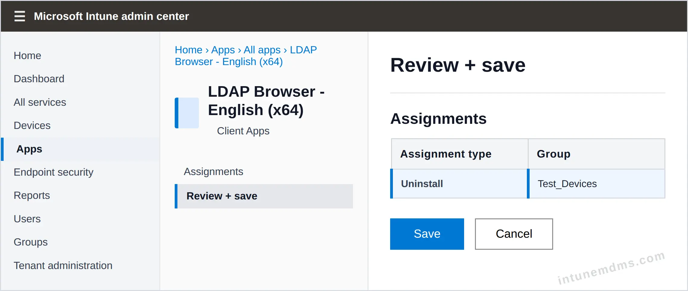 intunemdms-generated-uninstall-review