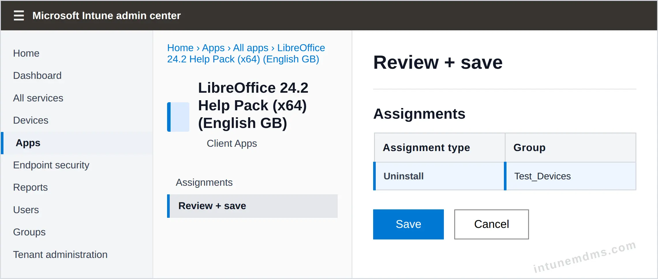 intunemdms-generated-uninstall-review