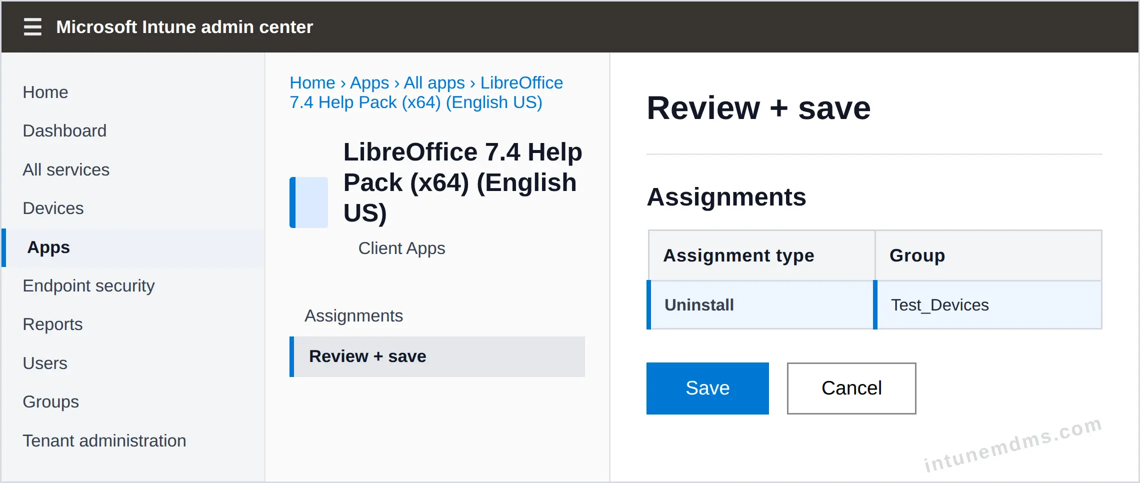 intunemdms-generated-uninstall-review