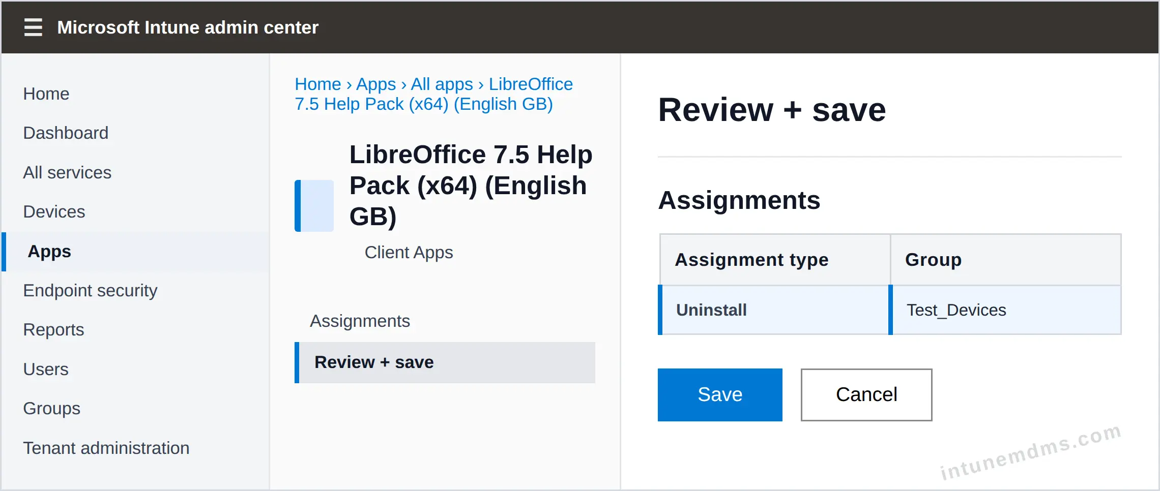intunemdms-generated-uninstall-review