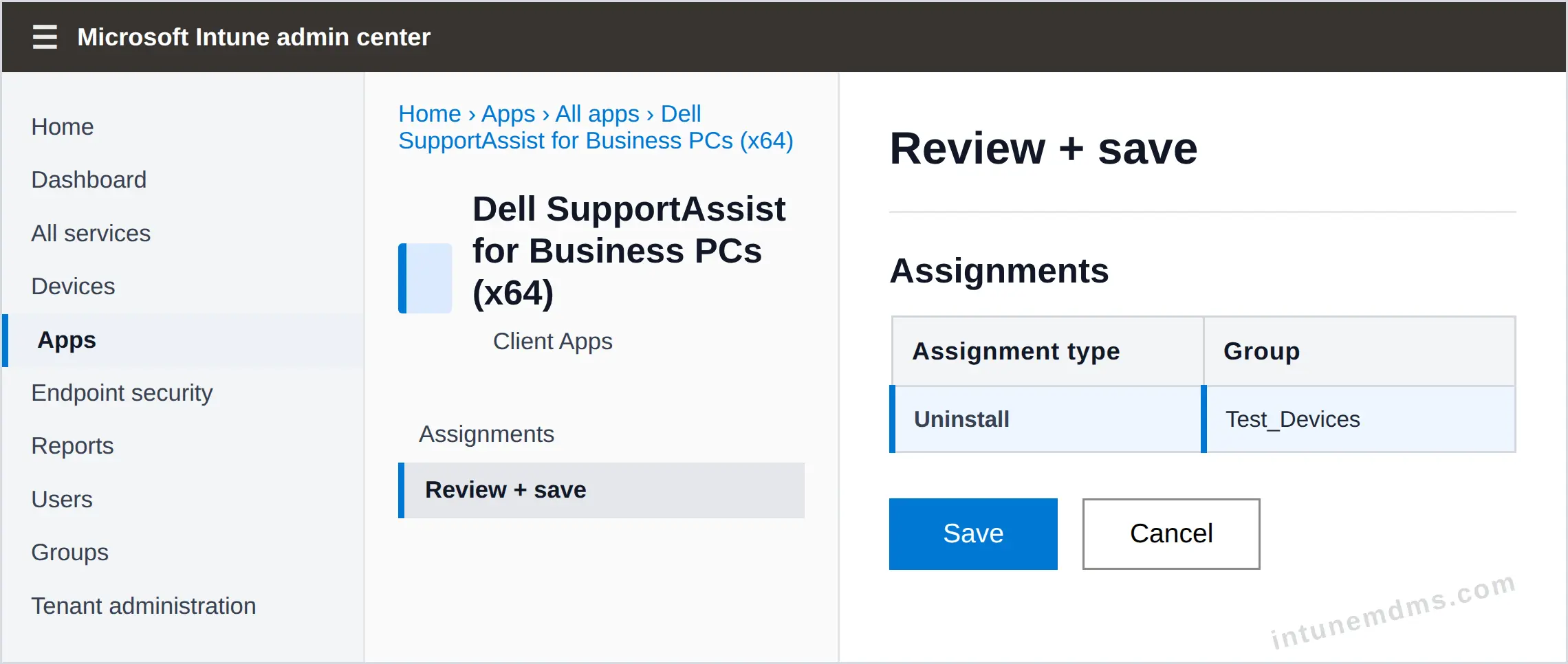 intunemdms-generated-uninstall-review
