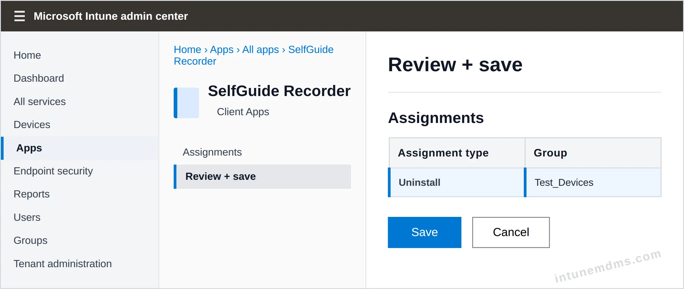 intunemdms-generated-uninstall-review