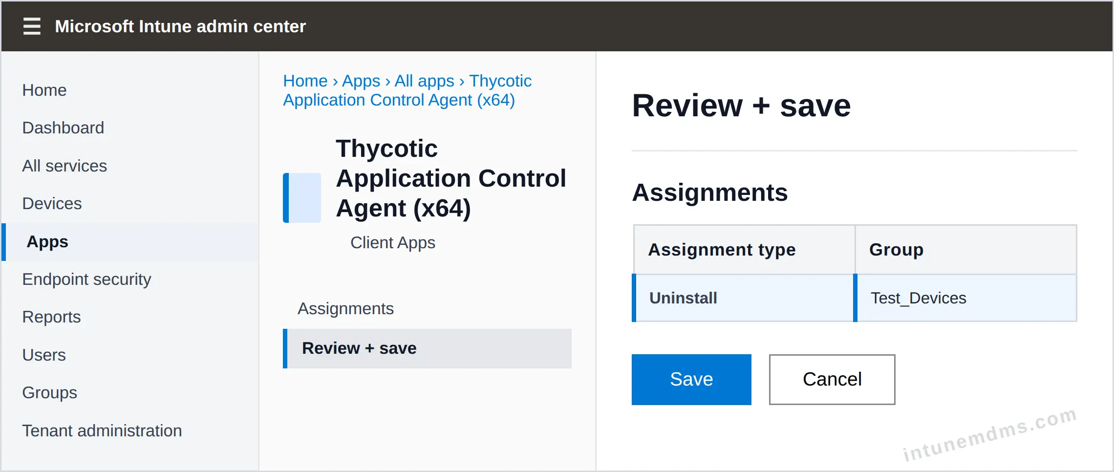 intunemdms-generated-uninstall-review