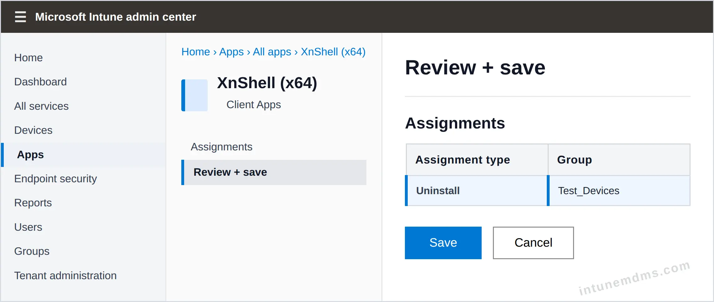 intunemdms-generated-uninstall-review