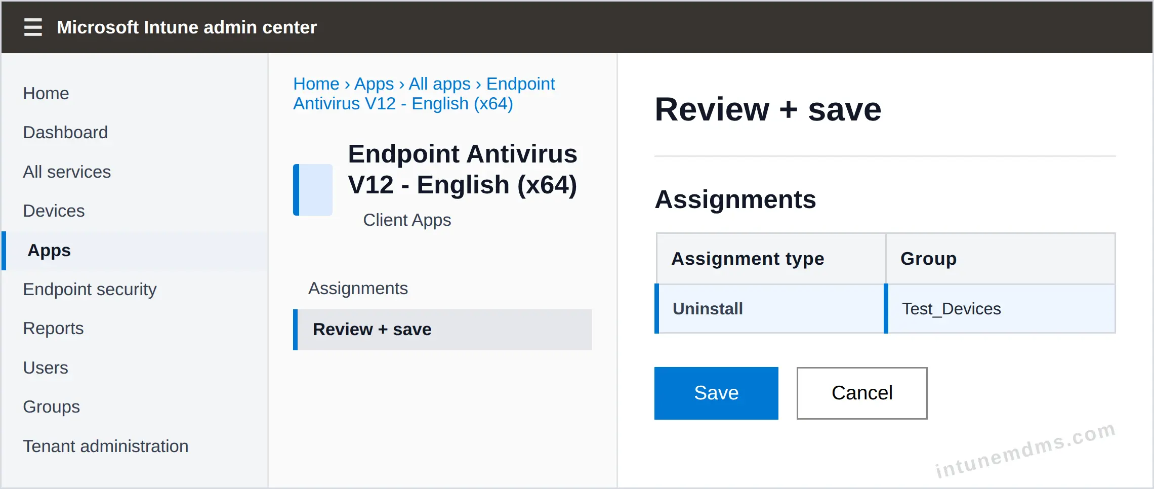 intunemdms-generated-uninstall-review