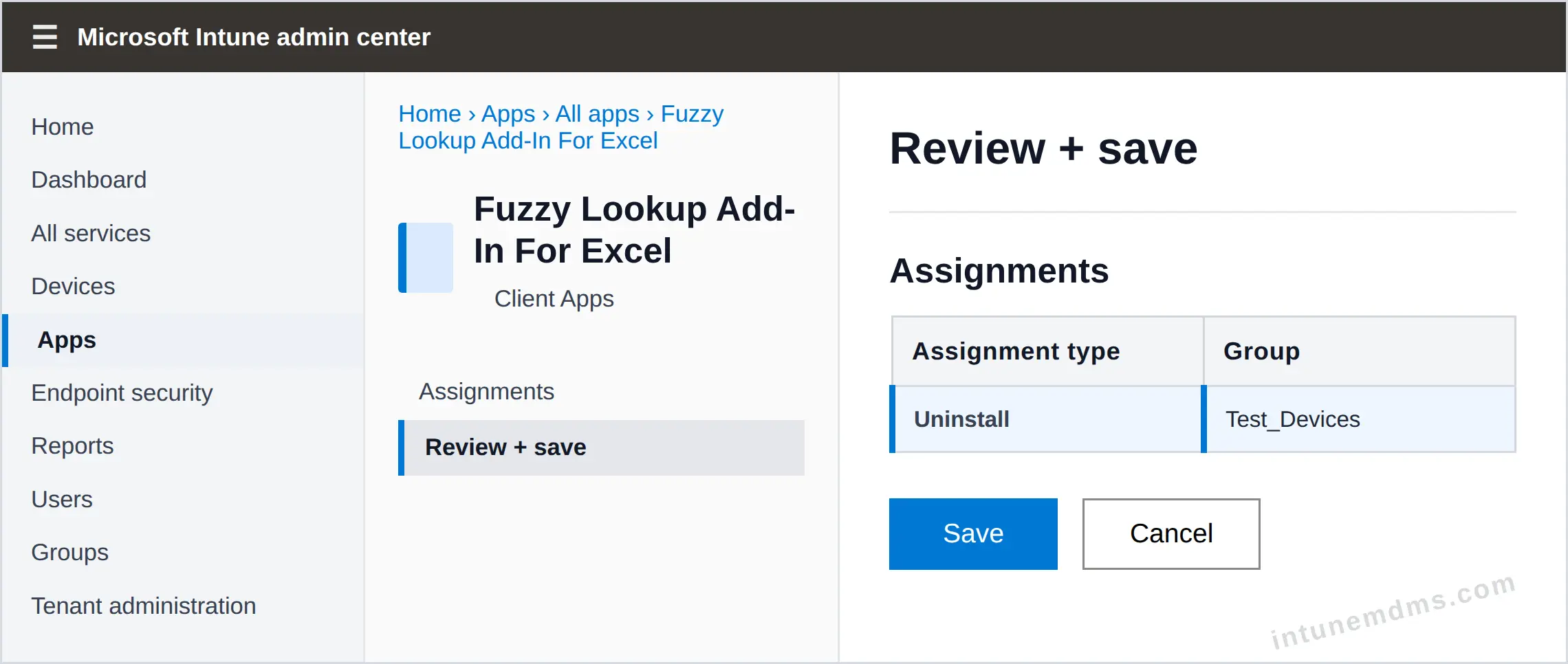 intunemdms-generated-uninstall-review