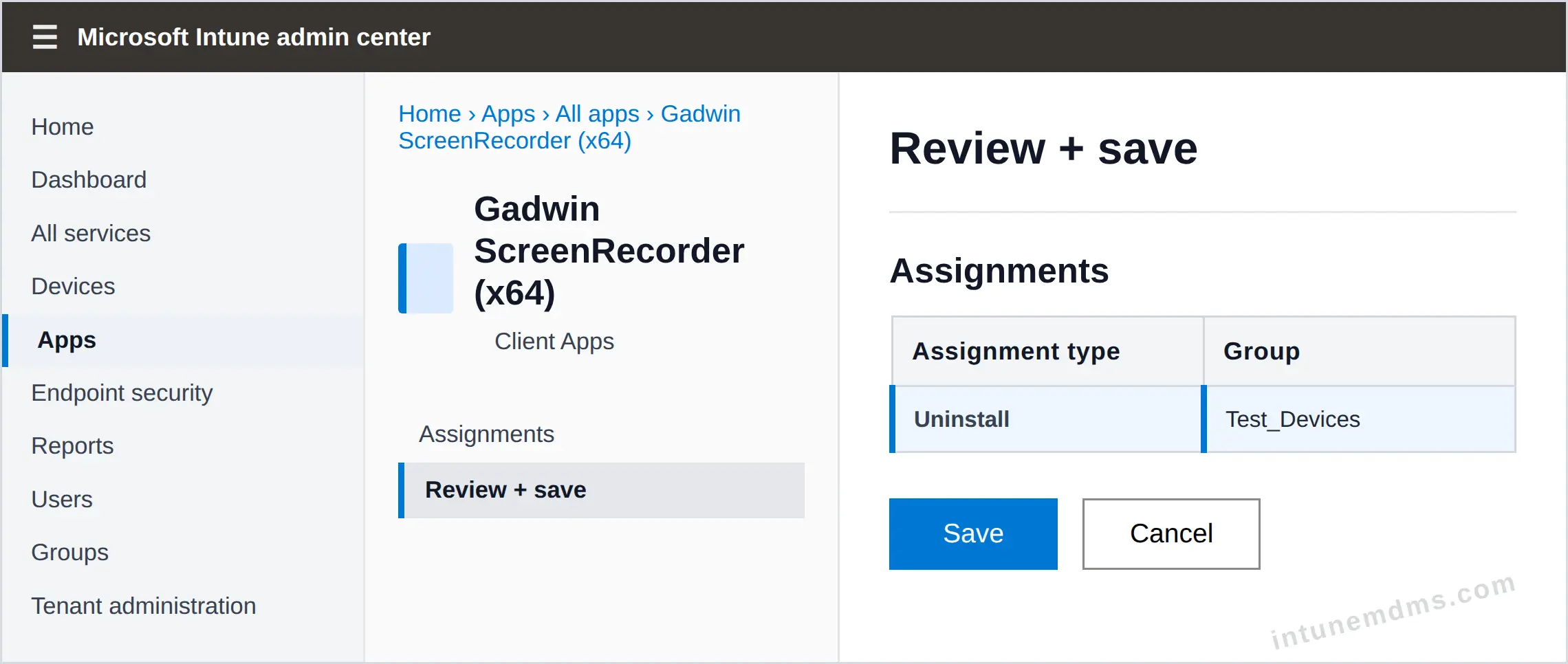 intunemdms-generated-uninstall-review