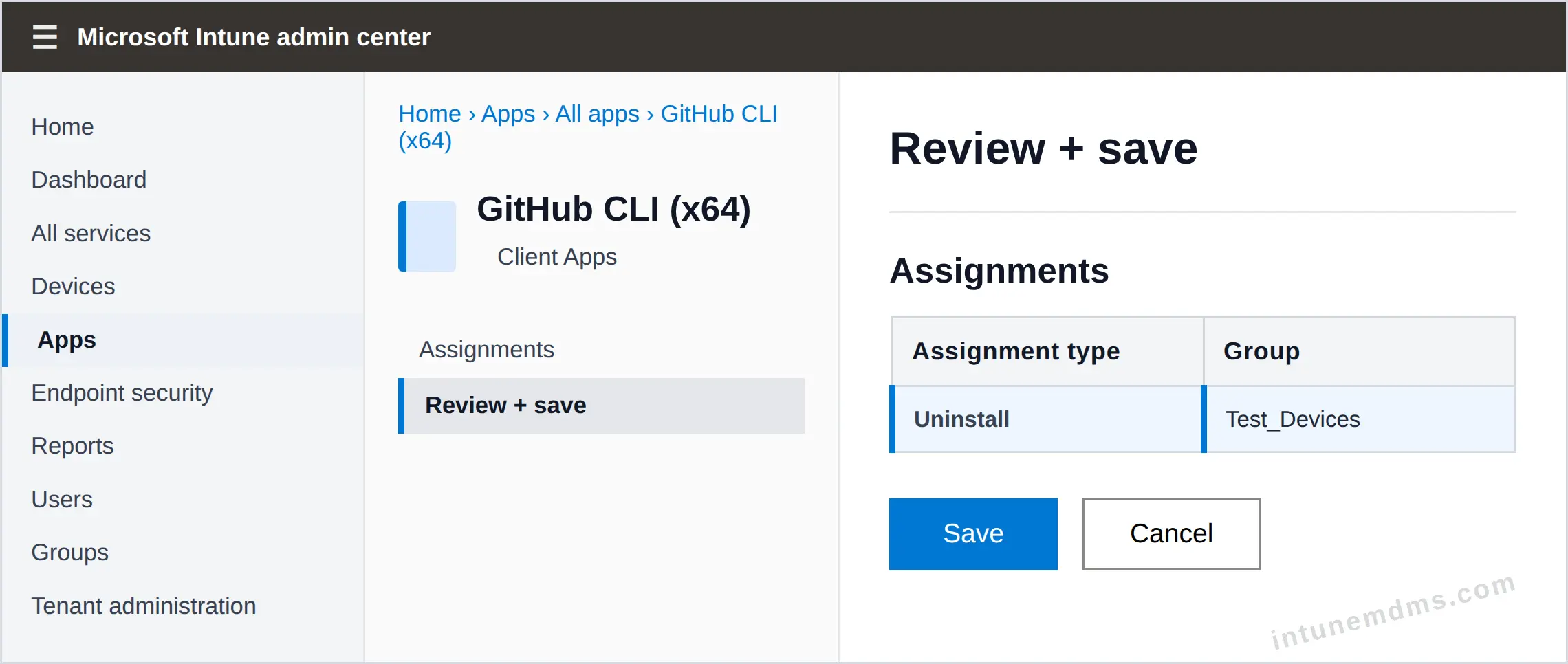 intunemdms-generated-uninstall-review