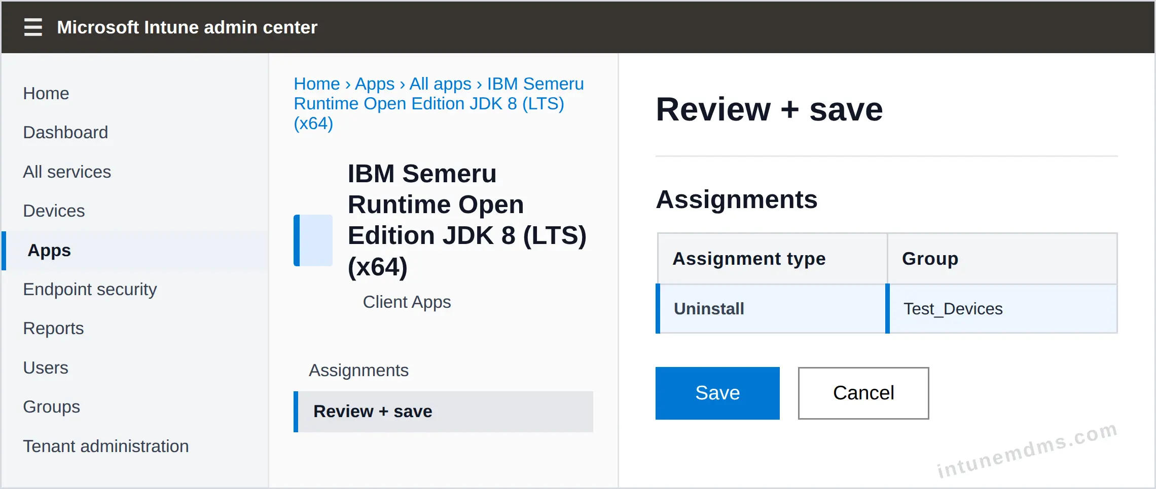 intunemdms-generated-uninstall-review