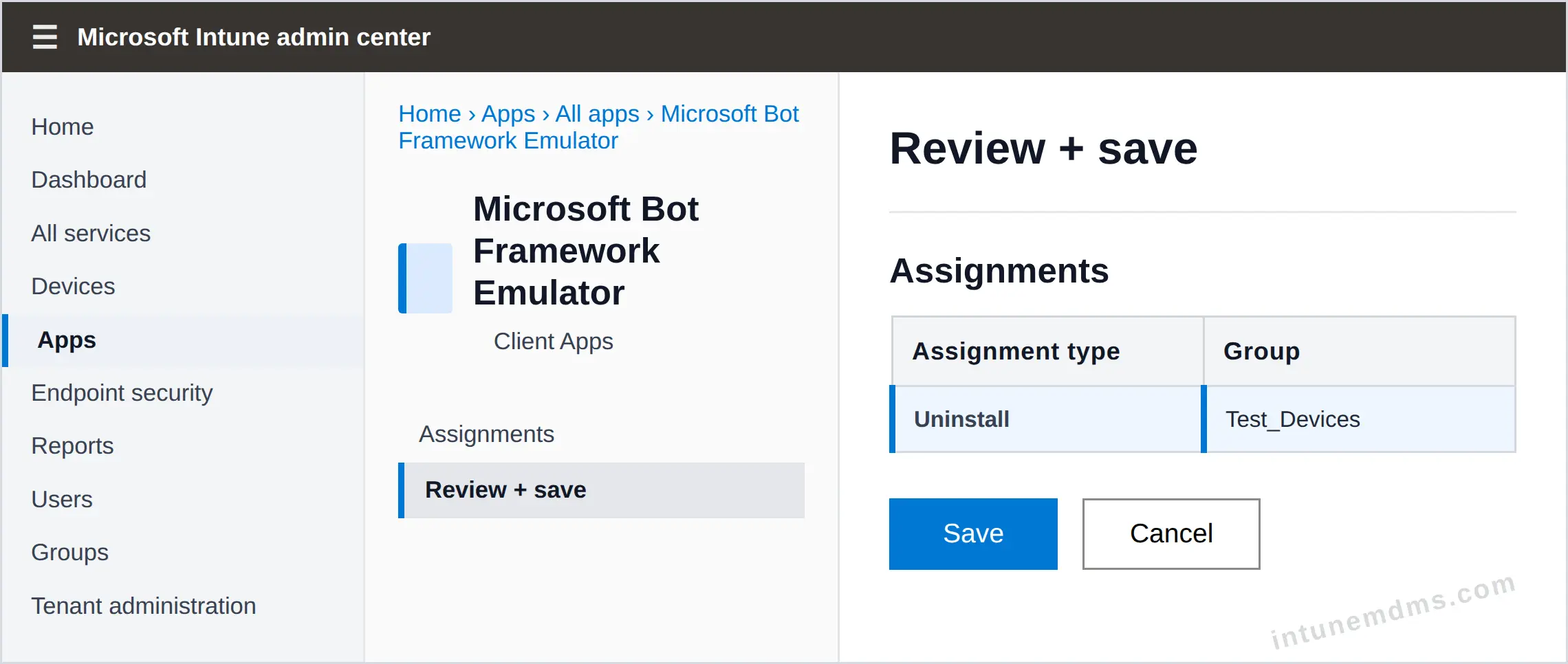 intunemdms-generated-uninstall-review