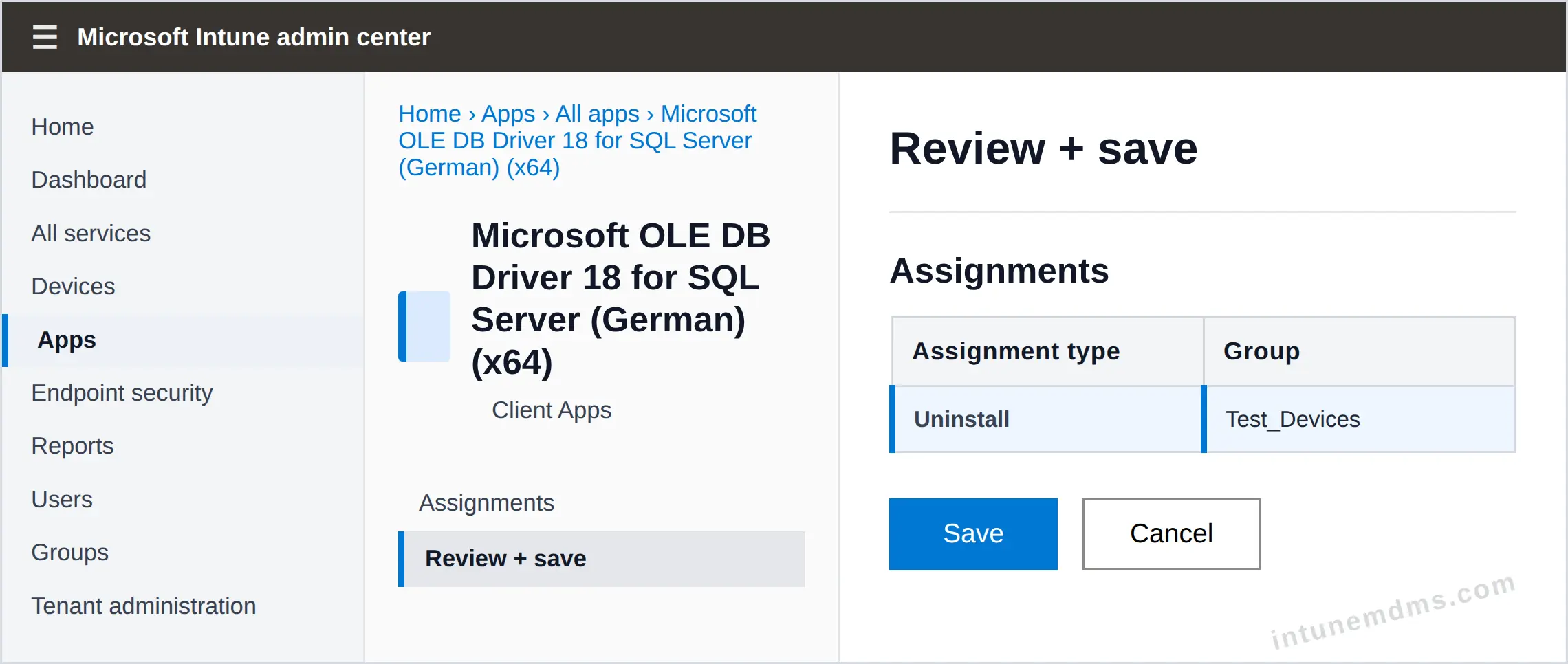 intunemdms-generated-uninstall-review