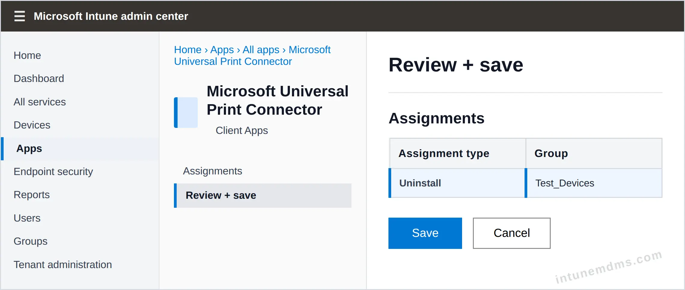 intunemdms-generated-uninstall-review