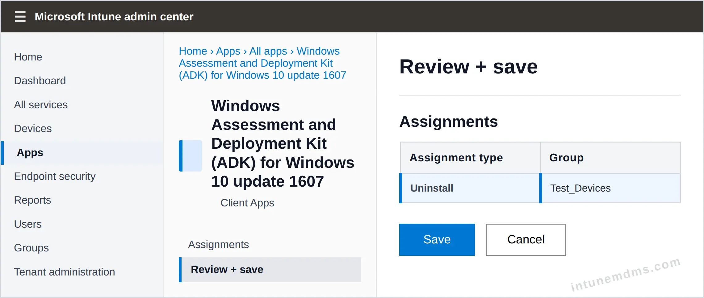 intunemdms-generated-uninstall-review