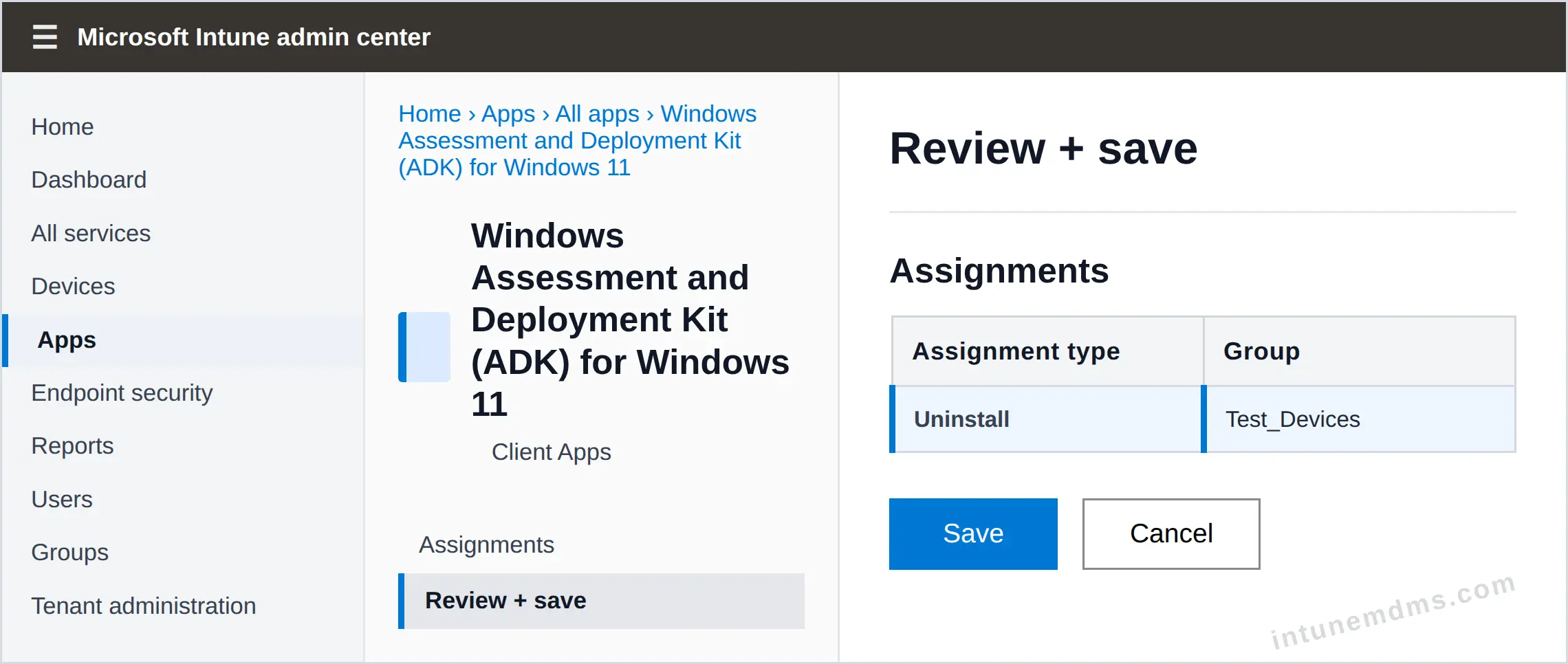 intunemdms-generated-uninstall-review
