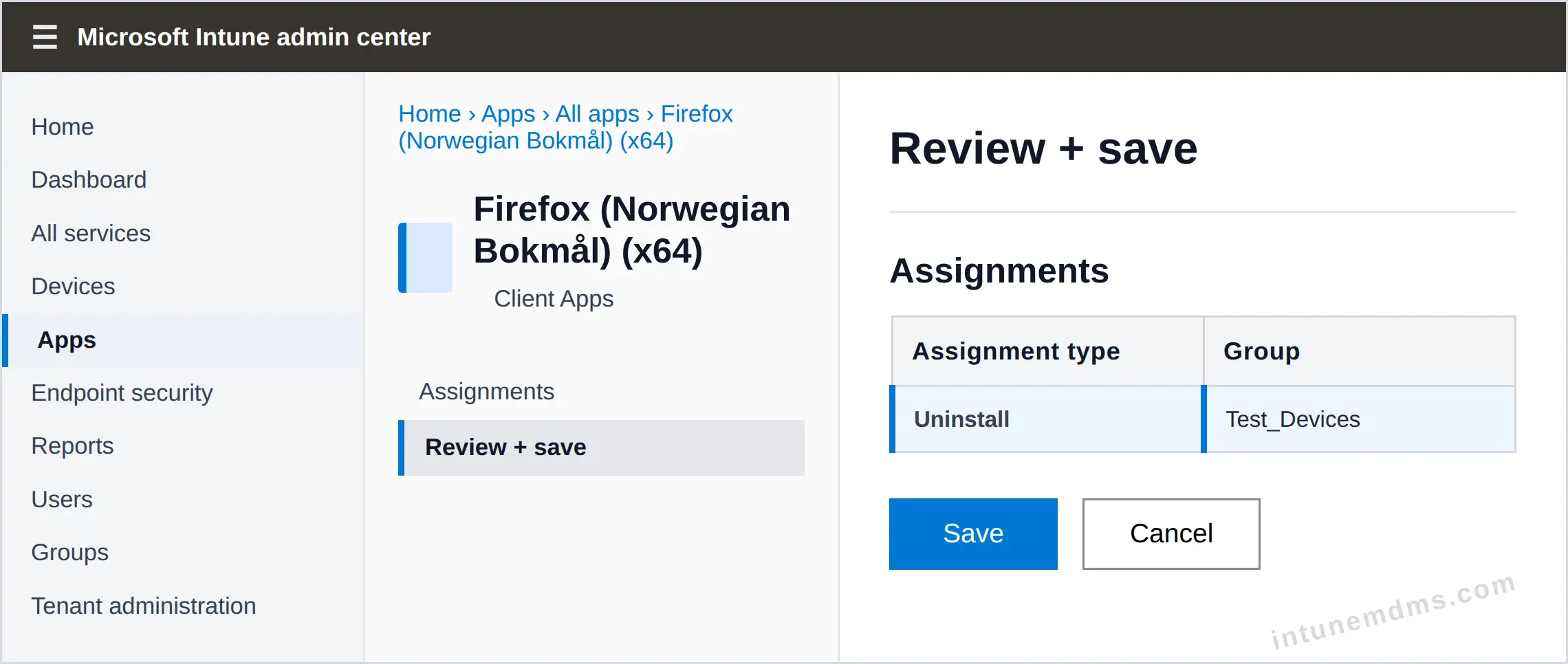 intunemdms-generated-uninstall-review