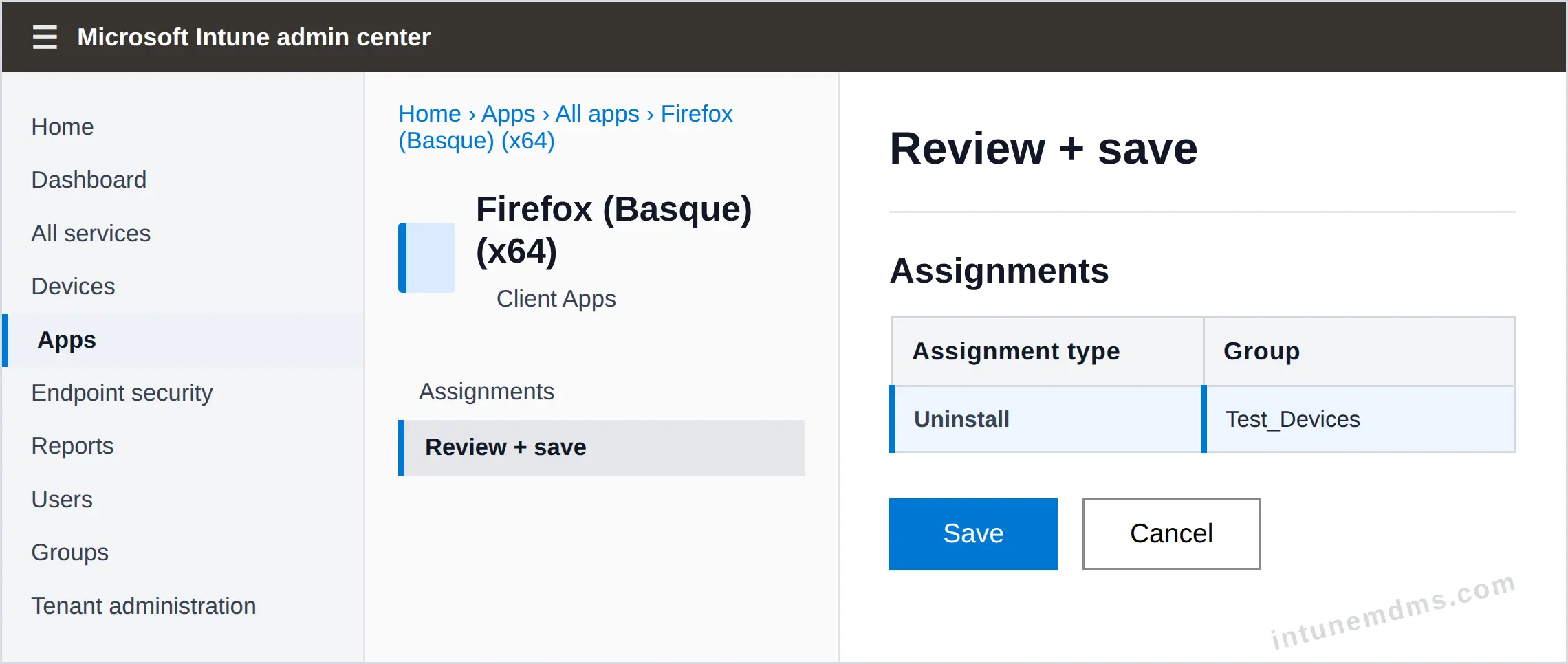 intunemdms-generated-uninstall-review