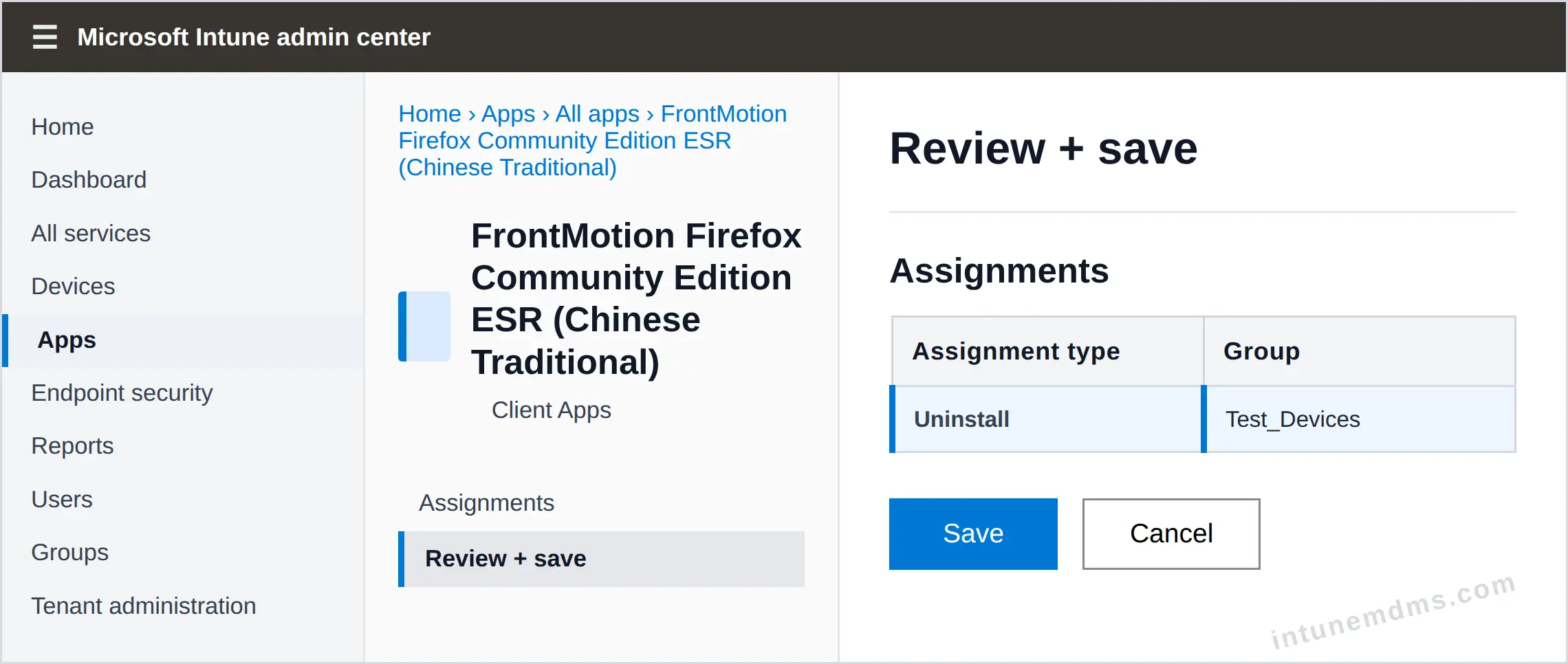 intunemdms-generated-uninstall-review