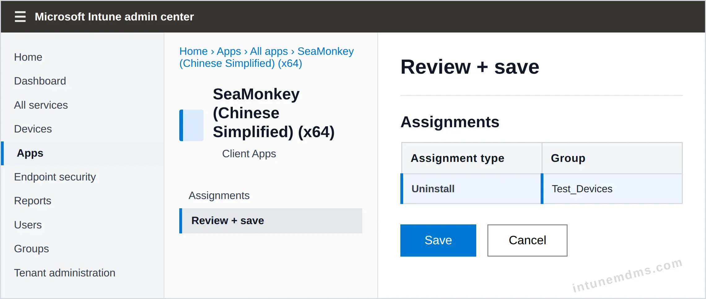 intunemdms-generated-uninstall-review
